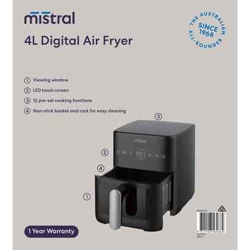 Mistral Digital Air Fryer 4L each