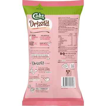 Cobs Drizzl'd Popcorn Strawberries & Cream 110g
