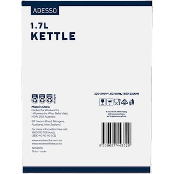 Adesso Kettle 1.7L Assorted each