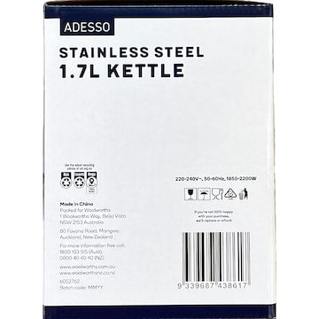 Adesso Stainless Steel Kettle 1.7L each