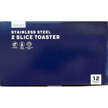 Adesso Stainless Steel 2 Slice Toaster each