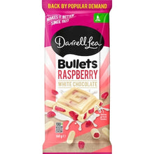 Darrell Lea White Chocolate Bullets Raspberry Block 160g