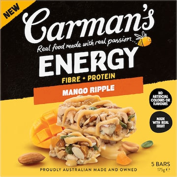 Carman's Energy Bar Mango Ripple 5 pack