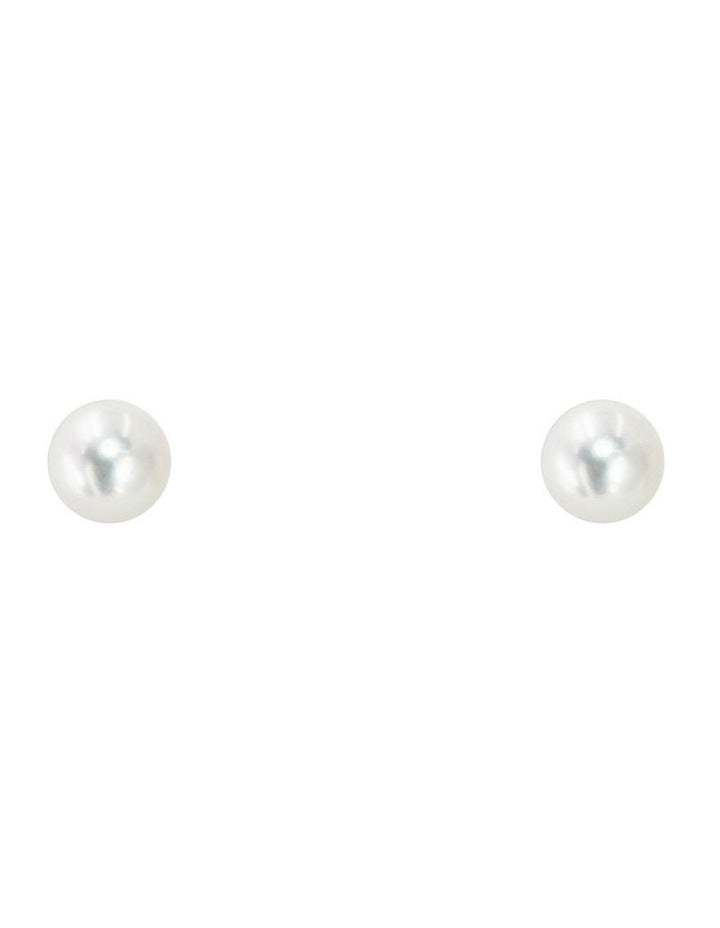 Small 4-4.5mm White Cultured Freshwater Pearl Stud Earrings