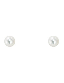 Small 4-4.5mm White Cultured Freshwater Pearl Stud Earrings