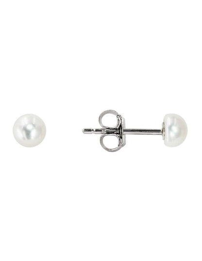 Small 4-4.5mm White Cultured Freshwater Pearl Stud Earrings