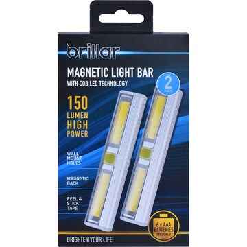 Brillar Magnetic Light Bar 150Lm 2 pack