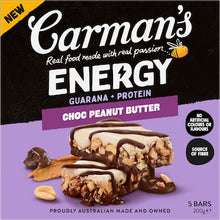 Carman's Energy Bar Choc Peanut Butter 5 pack