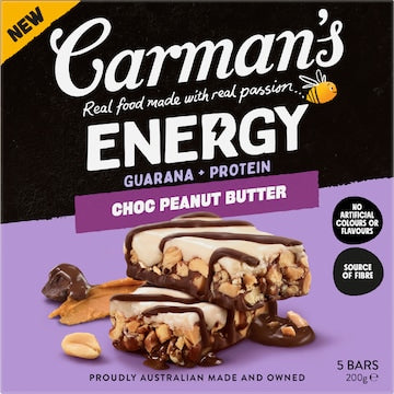Carman's Energy Bar Choc Peanut Butter 5 pack