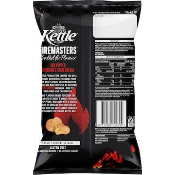 Kettle Firemasters Red Pepper & Sour Cream Potato Chips 150g