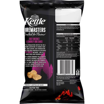 Kettle Firemasters Beef Brisket & Smokey BBQ Potato Chips 150g