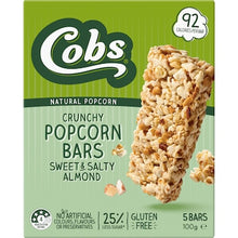 Cobs Crunchy Popcorn Bars Sweet & Salty Almond 5 pack