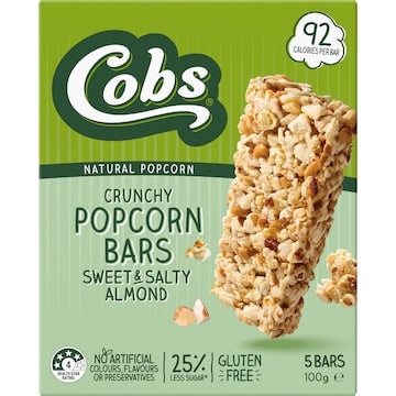 Cobs Crunchy Popcorn Bars Sweet & Salty Almond 5 pack