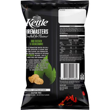 Kettle Firemasters BBQ Chicken & Chimichurri Potato Chips 150g