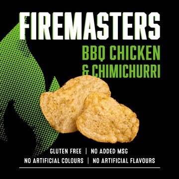 Kettle Firemasters BBQ Chicken & Chimichurri Potato Chips 150g