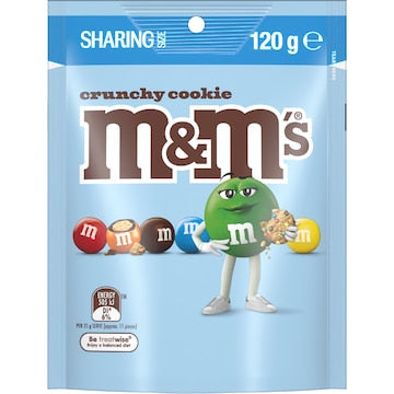 M&M's Crunchy Cookie Chocolate Snack & Share Bag 120g