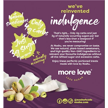Noshu Low Carb Pistachio Indulgence Bars 5 pack