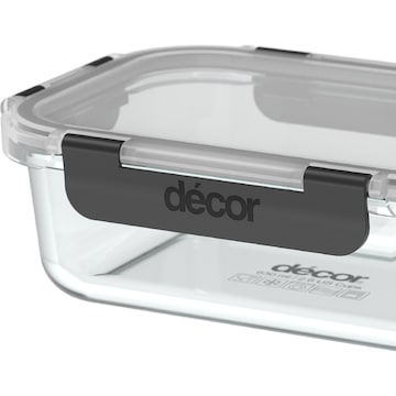 Decor Premium Glass Clips Container 630mL each