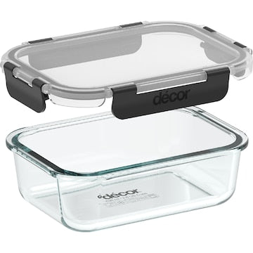 Decor Premium Glass Clips Container 630mL each