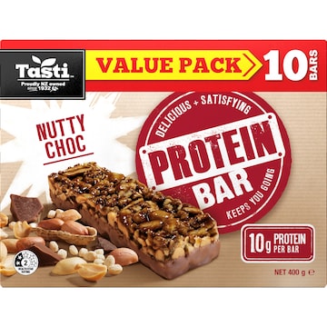 Tasti Protein Bar Nutty Choc 10 pack