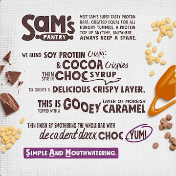Sam's Pantry Protein Crisp Bars Dark Choc Caramel 5 pack