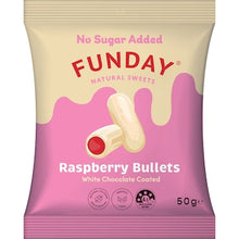 Funday Raspberry Bullets White Chocolate 50g