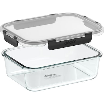 Decor Premium Glass Clips Container 1.5L each