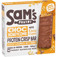 Sam's Pantry Protein Crisp Bars Choc Honeycomb 5 pack