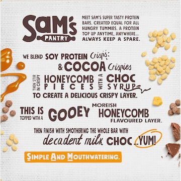 Sam's Pantry Protein Crisp Bars Choc Honeycomb 5 pack