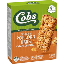 Cobs Crunchy Popcorn Bars Caramel & Peanut 5 pack