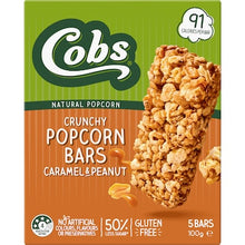 Cobs Crunchy Popcorn Bars Caramel & Peanut 5 pack