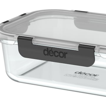 Decor Premium Glass Clips Container 1L each