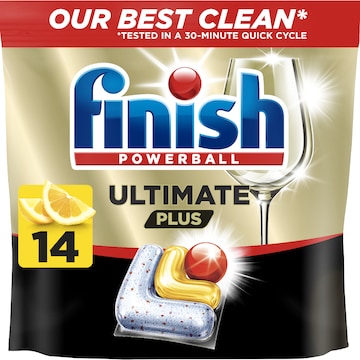 Finish Ultimate Plus Dishwashing Tablets Lemon 14 pack