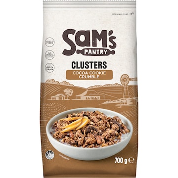 Sam's Pantry Clusters Cocoa Cookie Crumble 700g
