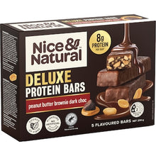 Nice & Natural Deluxe Protein Bars Peanut Butter Brownie Dark Choc 5 pack