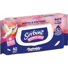 Sorbent Flushable Intimate Wipes 40 pack