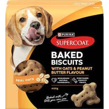 Supercoat Baked Biscuits Dog Treats With Oats & Peanut Butter Flavour 400g