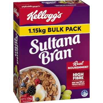 Kellogg's Sultana Bran High Fibre Breakfast Cereal Bulk Pack 1.15kg