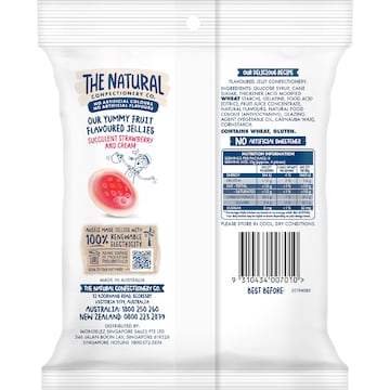 The Natural Confectionery Co. Strawberries & Cream Jellies 200g