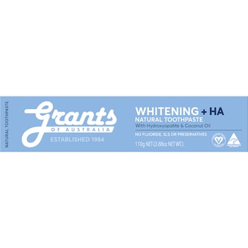 Grants Whitening & HA Toothpaste 110g