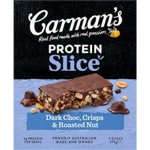 Carman's Protein Slice Bar Dark Choc Crisp & Roasted Nut 5 pack