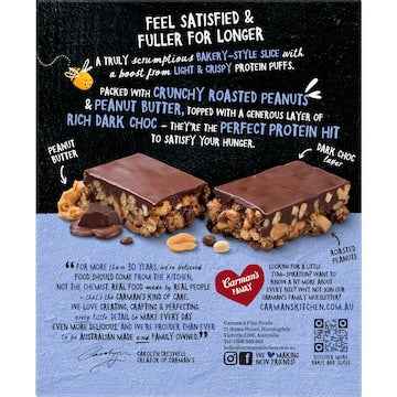 Carman's Protein Slice Bar Dark Choc Crisp & Roasted Nut 5 pack