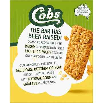 Cobs Crunchy Popcorn Bars Cheese 100g