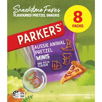 Parker's Aussie Animal Pretzels BBQ Pizza 8 pack