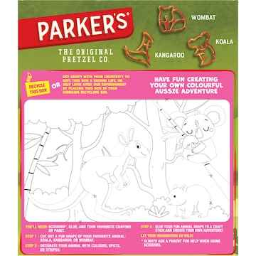 Parker's Aussie Animal Pretzels BBQ Pizza 8 pack