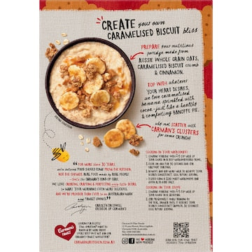Carman's Protein Porridge Sachets Caramelised Biscuit 6 pack