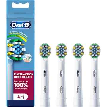 Oral-B Floss Action Deep Clean Toothbrush Replacement Heads 4 pack