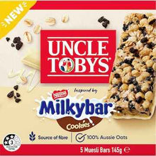 Uncle Tobys Muesli Bar Milkybar Cookies 145g 5 pack