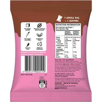 Funday Raspberry Bullets Milk Chocolate 50g
