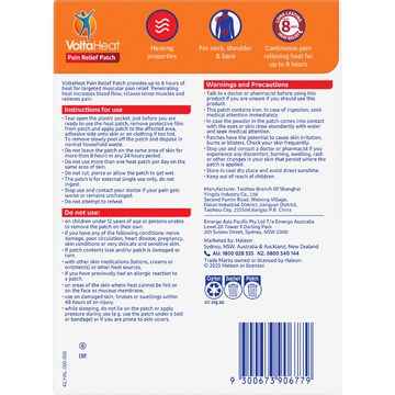Volta Heat Pain Relief Patches 2 pack